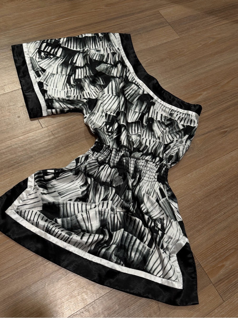 grass collection Black & White Printed Mini Skirt